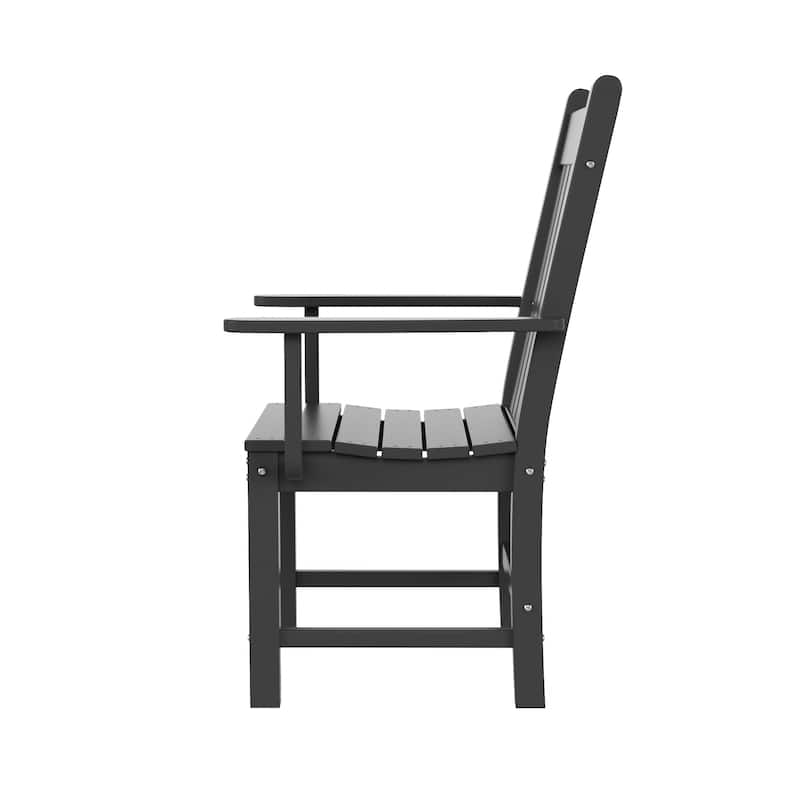 Laguna Hdpe All Weather Outdoor Patio Dining Chair With Arms