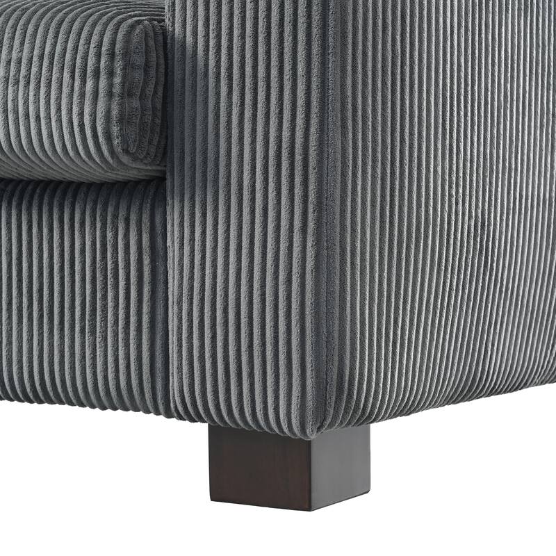 80″ Solid Wood 3-Seater Sofa with 2 USB Ports & Cup Holders
