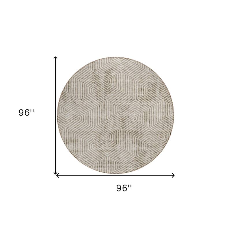 HomeRoots Geometric Transitional Rectangle Outdoor Rug