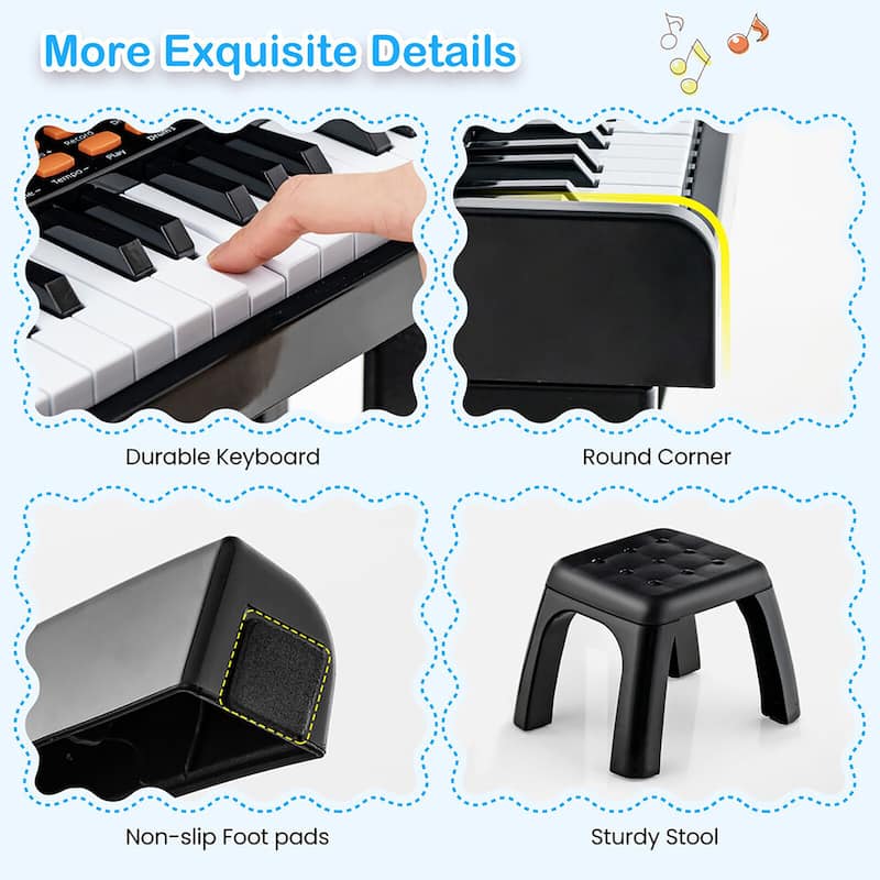 Gymax 37-Key Music Piano Keyboard Kids Learning Toy Instrument w/