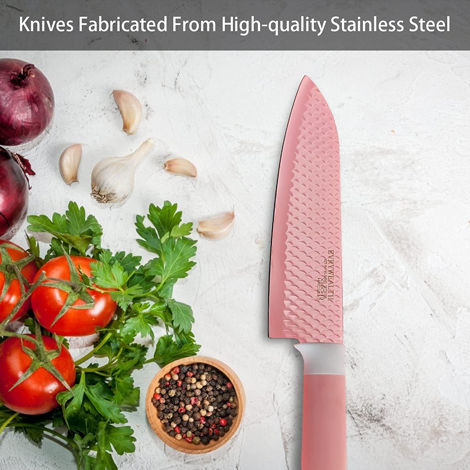 Kitchen Knife Set, Caliamary Fish Scales Non-stick Chef Knife Set
