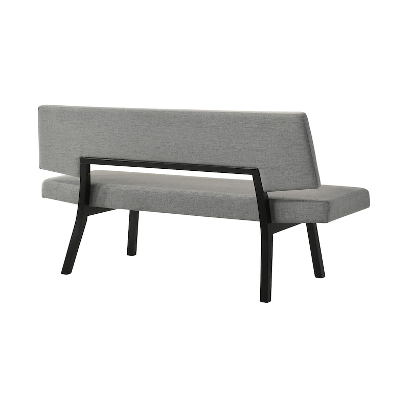Channell Mid-Century 63" Upholstered Wood Entryway Dining Bench