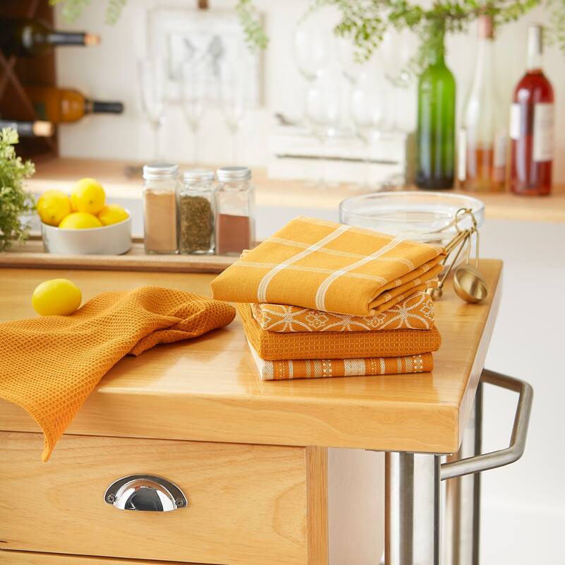DII Assorted Kitchen Dishtowel & Dishcloths (Set of 5)