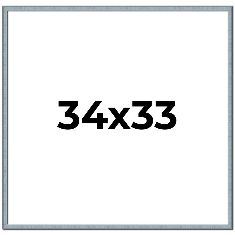 34x33 Frame Rustic Sky Blue Solid Wood Picture Frame | 0.75 Inch