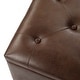 preview thumbnail 41 of 53, Adeco 35" Storage Ottoman Tufted Faux-Leather Lifted Top Bench