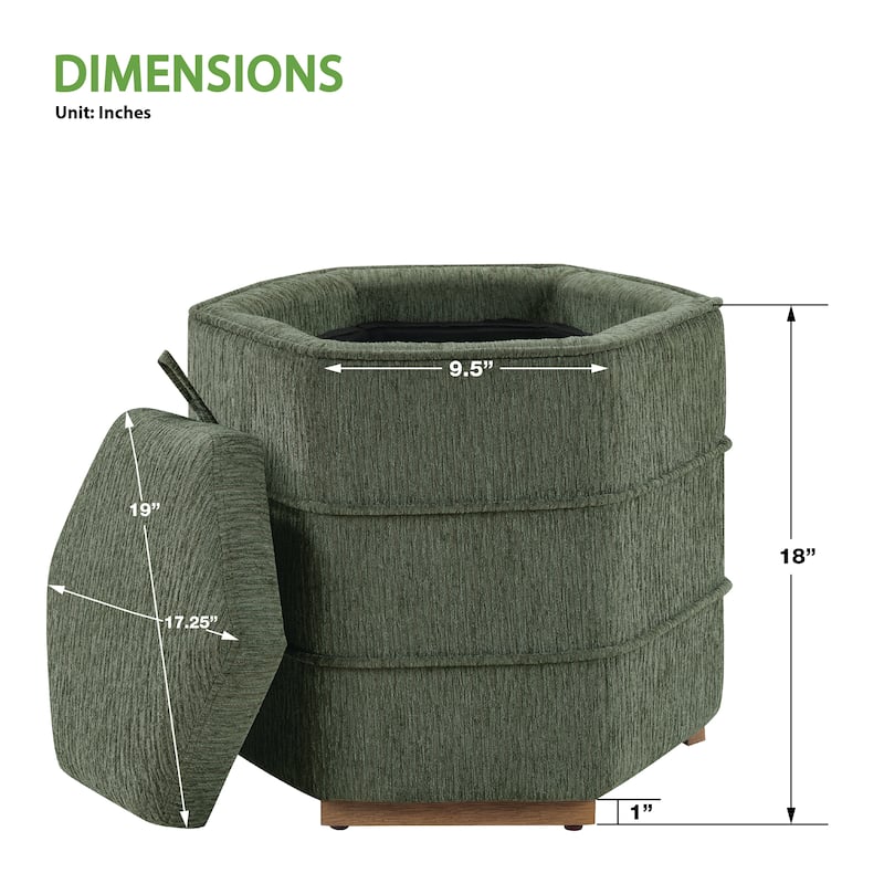 Maddox 6-sided Storage Ottoman