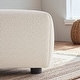 preview thumbnail 4 of 2, Konset Stylish Bouclé Ottoman with Biscuit Tufting & Soft Curves