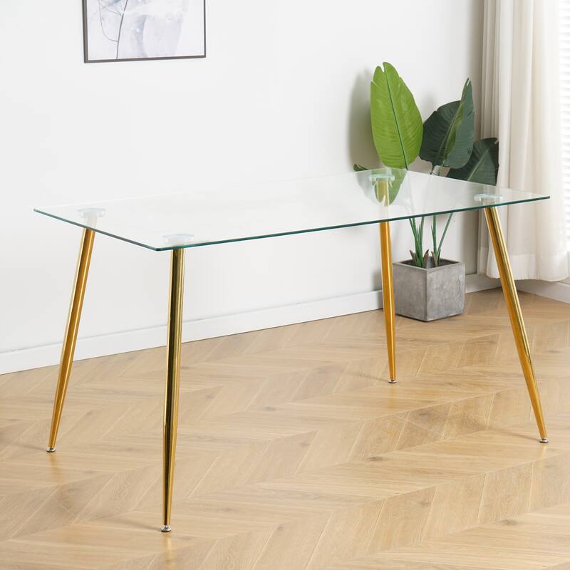 Modern Kitchen Glass dining table