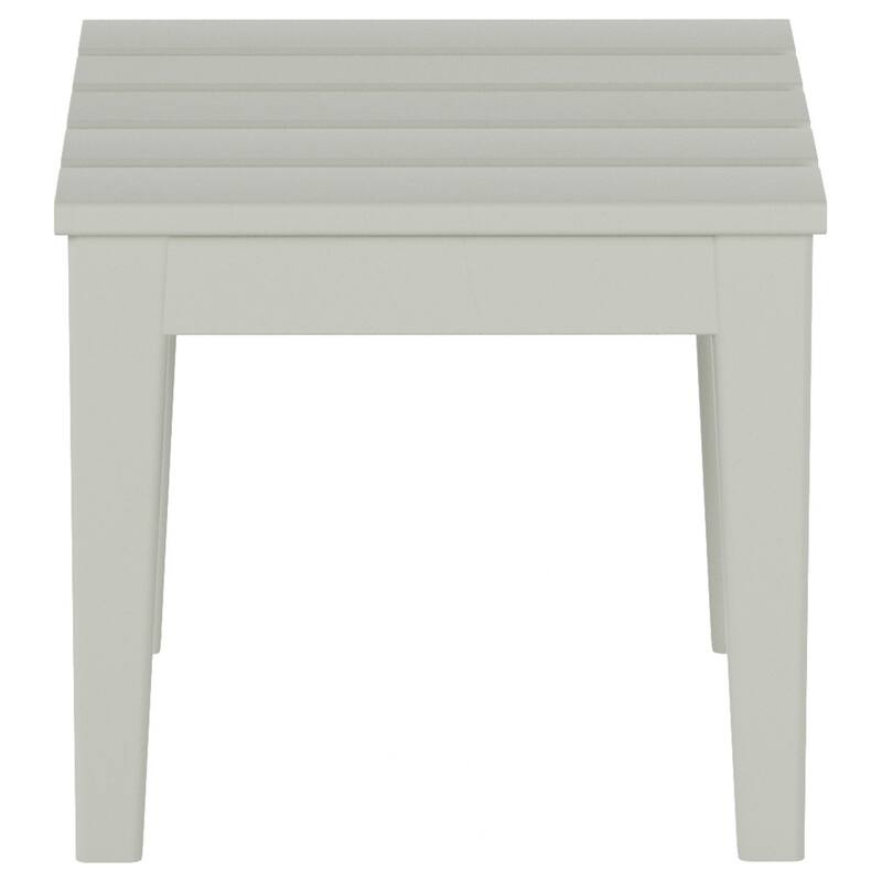 Shoreside HDPE Eco-Friendly All Weather Square Modern 18" Side Table