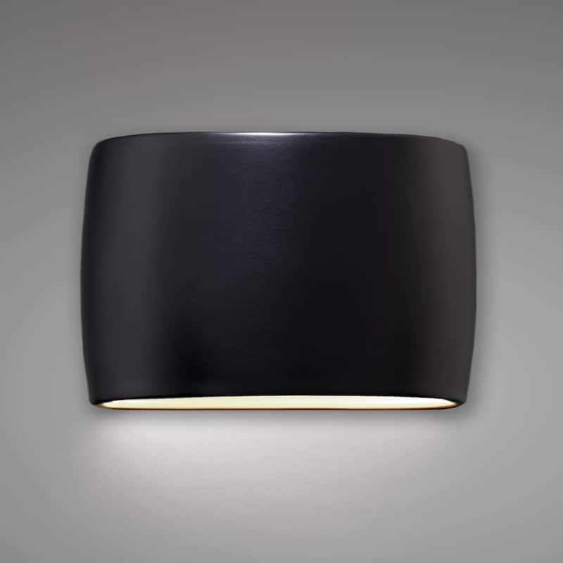 Justice Design Group Ambiance Large Wide ADA Oval Closed Top Wall Sconce