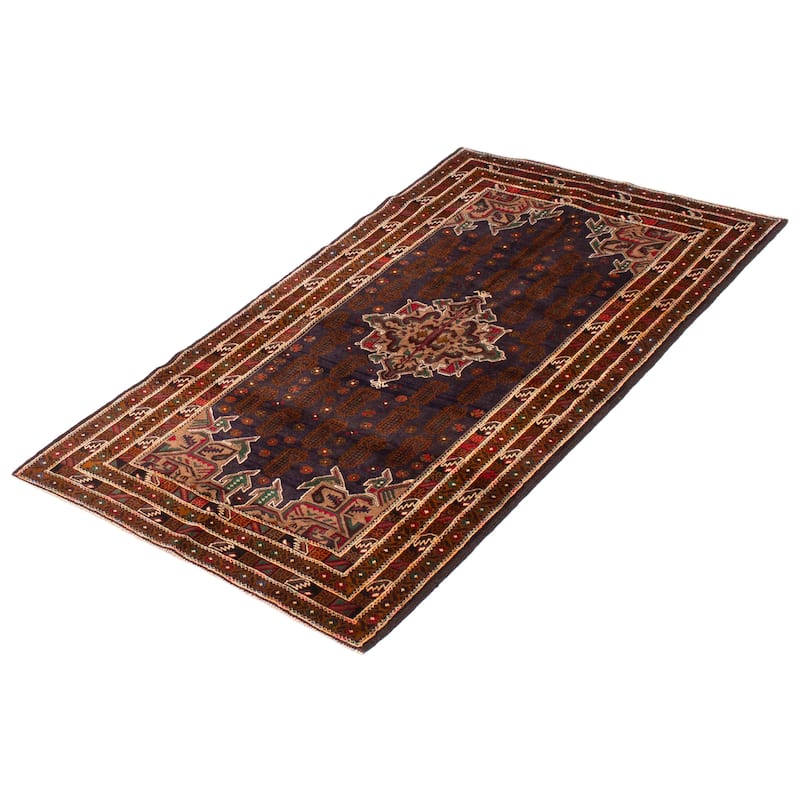 Teimani Navy Rug 3'8" x 6'4" - 3'8 x 6'4