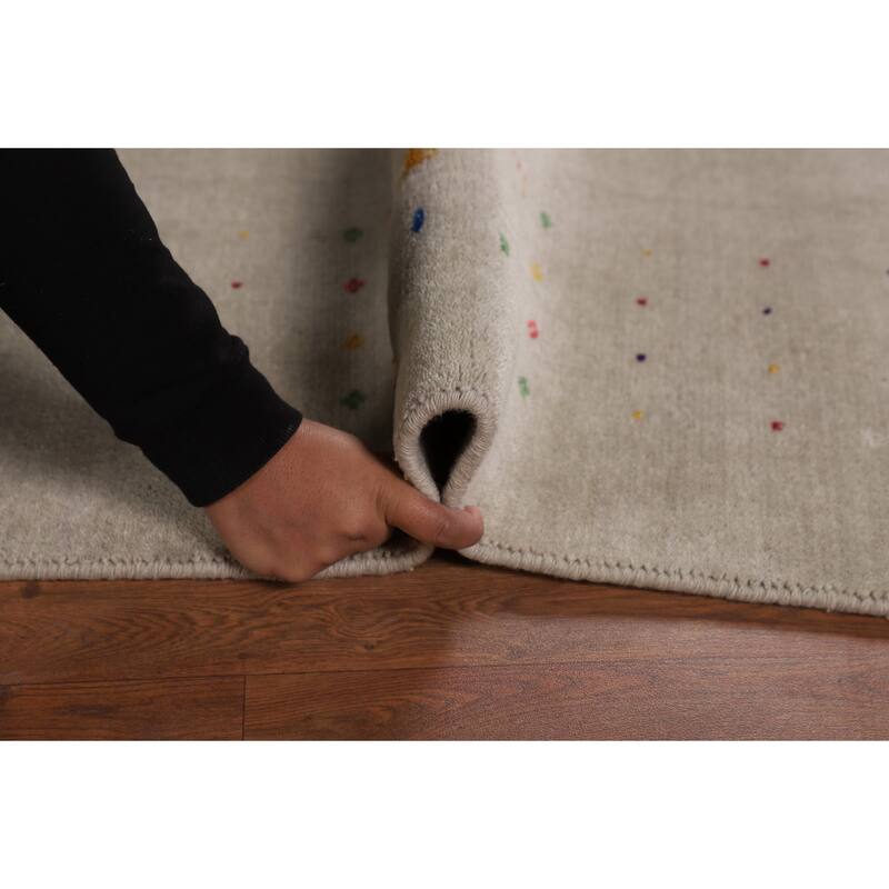 Tribal Gabbeh Oriental Area Rug Handmade Wool Carpet - 5'6"x 7'10"