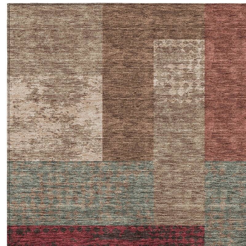 HomeRoots Geometric Transitional Rectangle Outdoor Rug