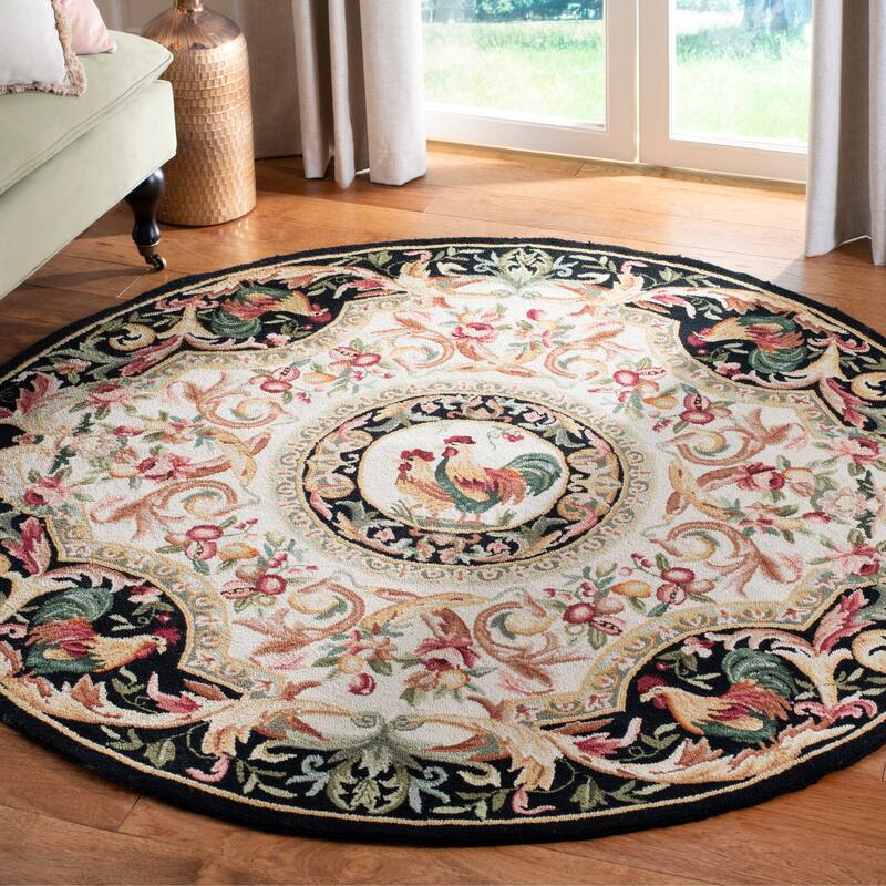SAFAVIEH Handmade Chelsea Myranda French Country Rooster Wool Rug