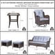 preview thumbnail 63 of 78, High Back Brown Wicker Outdoor Patio Conversation Sets with Swivel Chairs