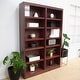 preview thumbnail 11 of 15, Concepts in Wood Double Wide Wood Bookcase, 12 Shelf, 84 inch Tall