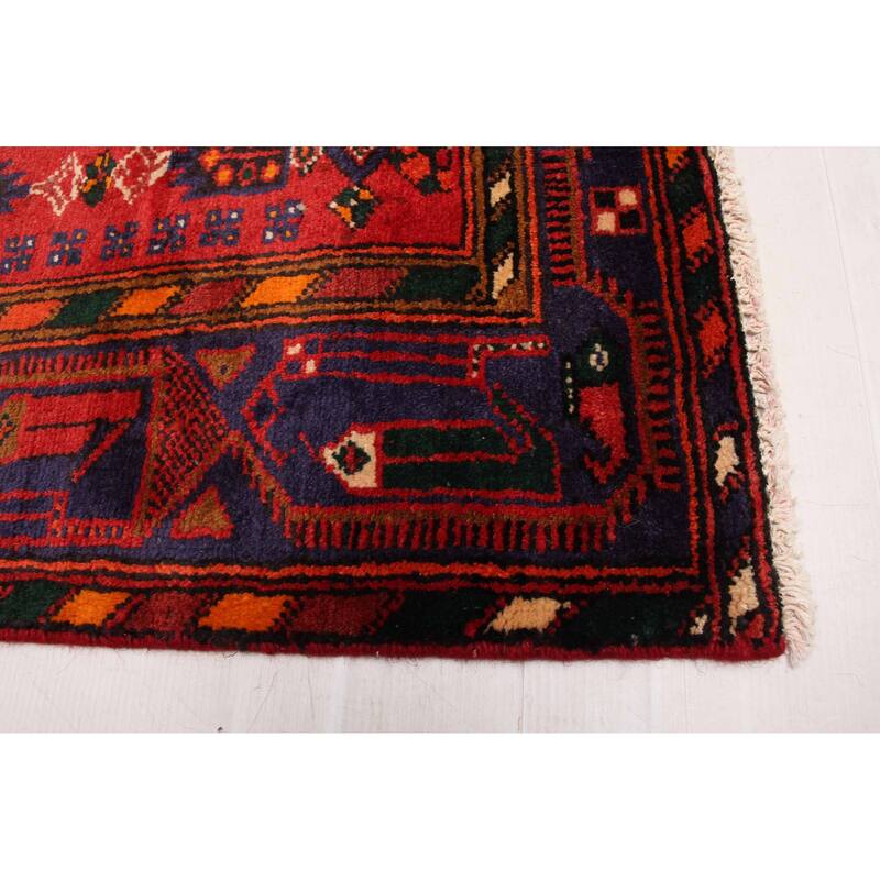 ECARPETGALLERY Hand-knotted Andelz Red Wool Rug - 4'3 x 8'2