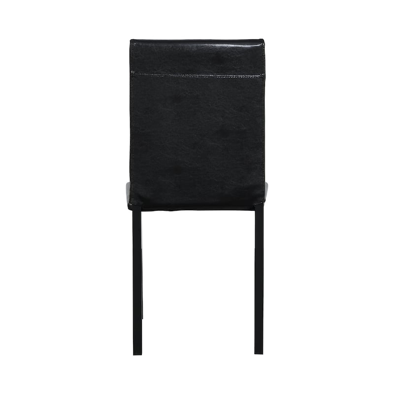 4-Piece Metal Frame Dining Seats,Faux Leather Upholstered