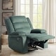 preview thumbnail 72 of 101, Overstuffed Cotton Corduroy Manual Pushback Recliner with Wide Armrest Gray Green Corduroy/1-Piece