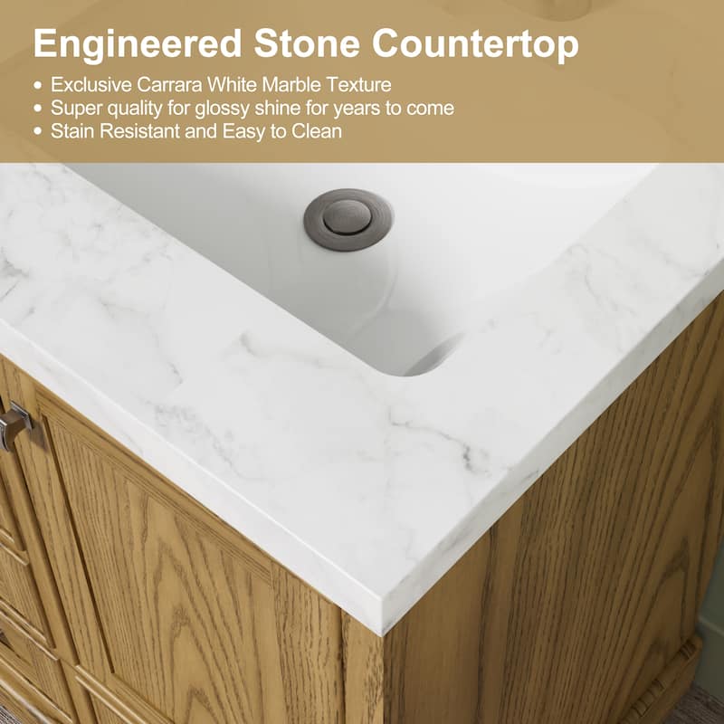 Bathroom Vanity Set Pre-installed Large Space Double Sink