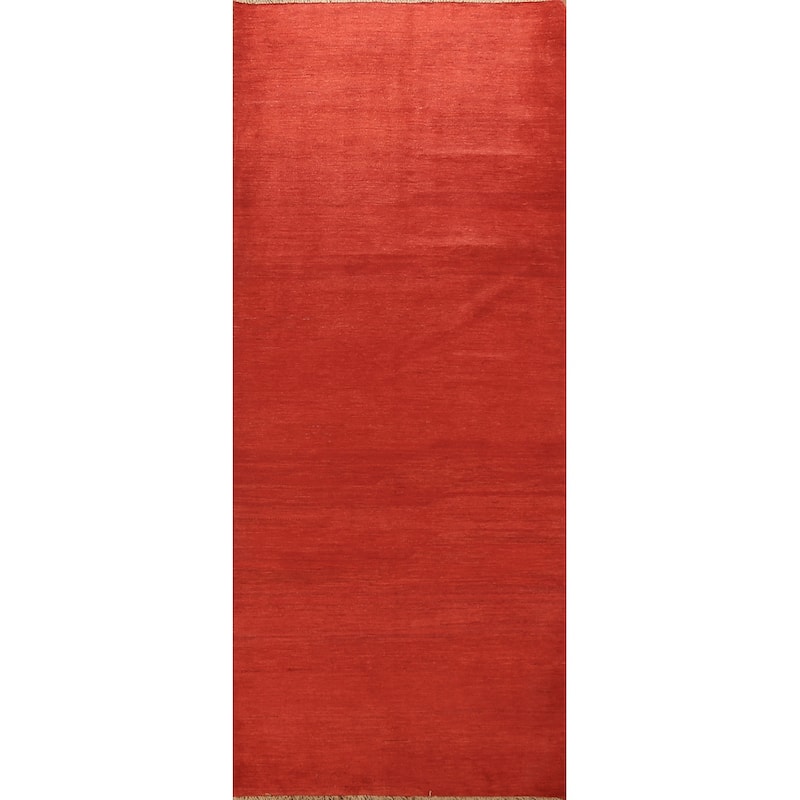 Gabbeh Modern Runner Rug Handmade Foyer Wool Carpet - 3'2" x 9'8"