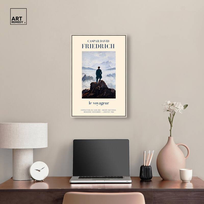 Wanderer in a Sea of Mist Canvas by Art Remedy
