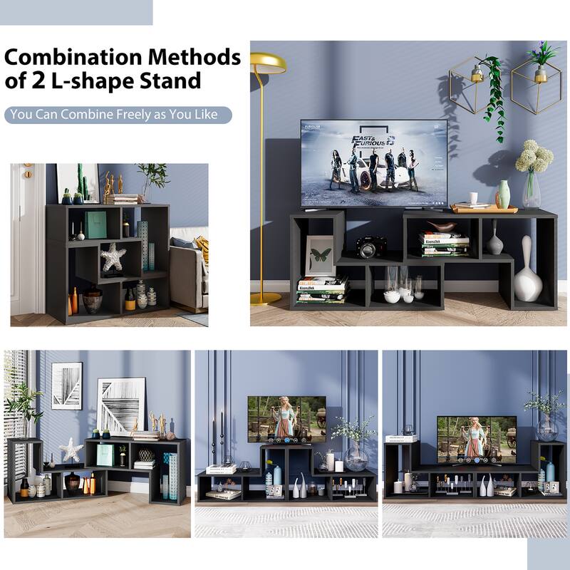 Costway 3 Pcs TV Stand for TV's up To 65'' Console Entertainment