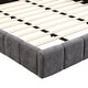 preview thumbnail 12 of 32, Christopher Knight Home - Evelyn Chenille Upholstered Bed with Modern Checkerboard Headboard