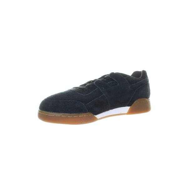 Shop Reebok Mens Workout Plus Suede Black Gum Fashion Sneaker Size 10 Overstock