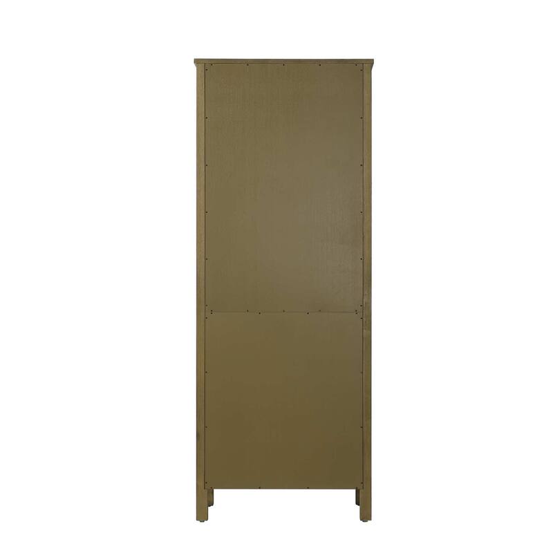 Winslow 16-28 Inch Bath Storage Glass Cabinet