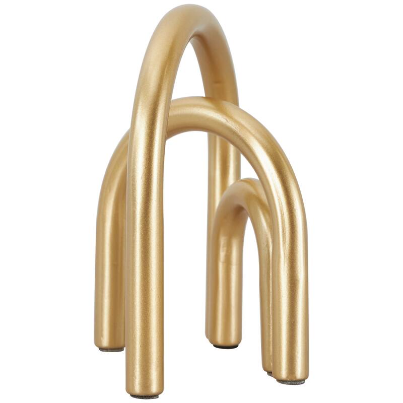 Gold or Black Metal Overlapping Arch Geometric Sculpture