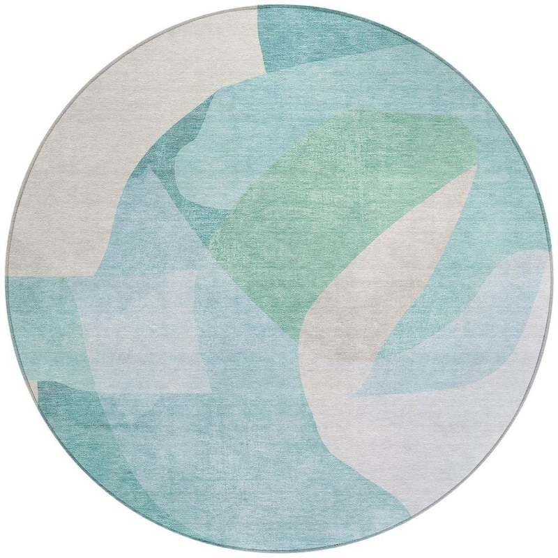 HomeRoots Abstract Transitional Rectangle Outdoor Rug