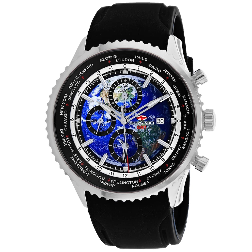 Seapro Men's Meridian World Timer GMT Blue Dial Watch - SP7520 - 6 (36)