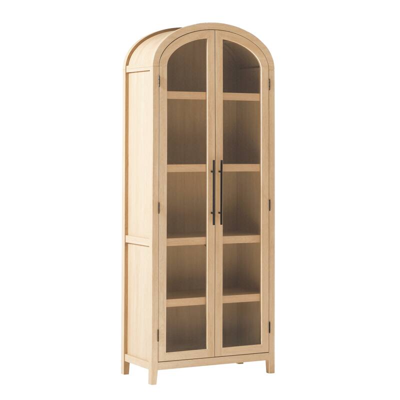 Middlebrook Designs Arched Tall Bookcase with Glass Doors