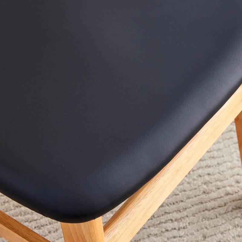 Solid Wood Dining Chair with PU cushion