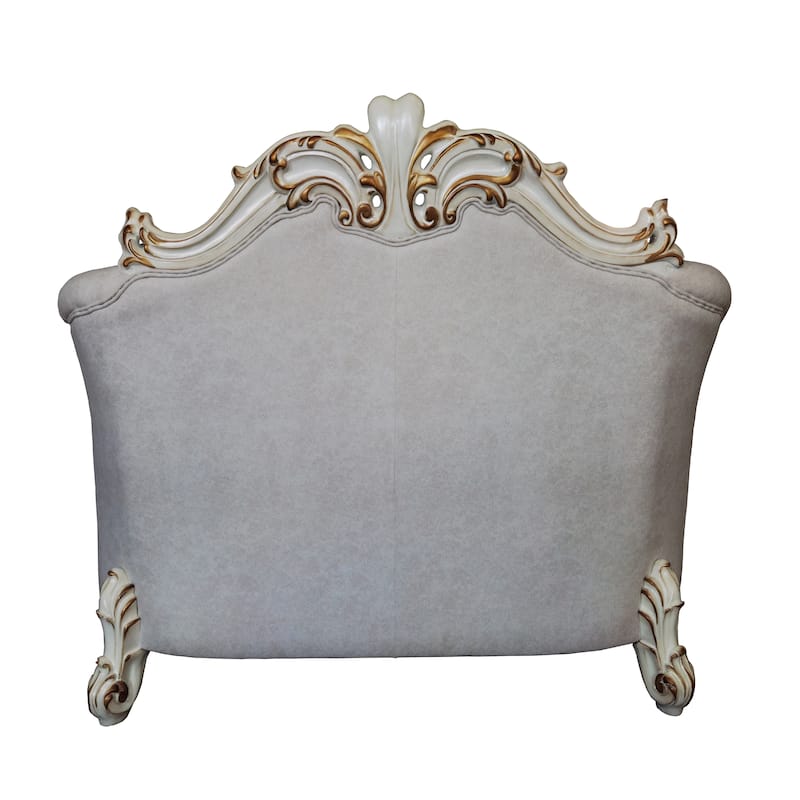 Casada Two Tone Ivory and Antique Pearl Chair with 2 Pillow