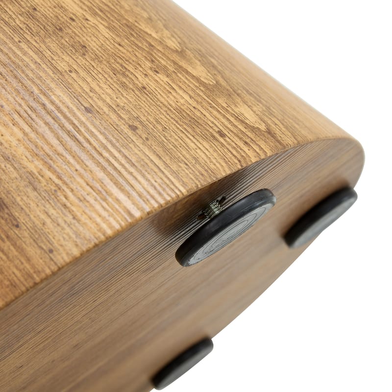 Natural Wood Grain MDF Round Coffee Table - 25.6" Diameter, 15.7" Height.Natural Wood Grain Texture Sticker