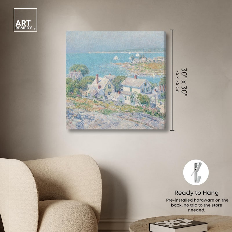 Hassam New England Headlands Canvas by Art Remedy, Gallery Wrapped
