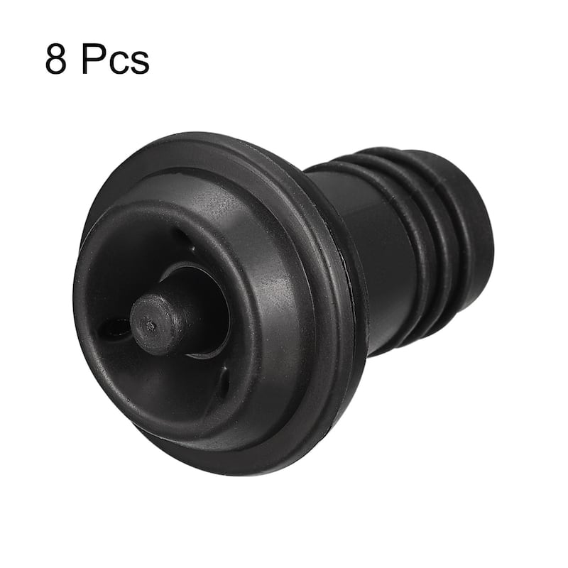 19mm Dia Rubber Reusable Vacuum Wine Bottle Stoppers Sealing Plugs - Black