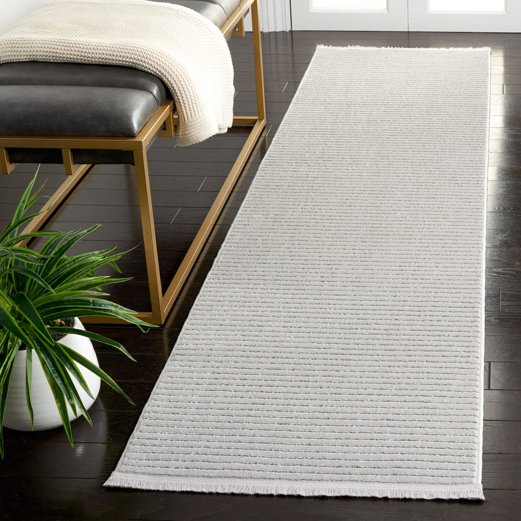 SAFAVIEH Whisper Dismo Modern Stripe Rug - 2'2" x 8' Runner