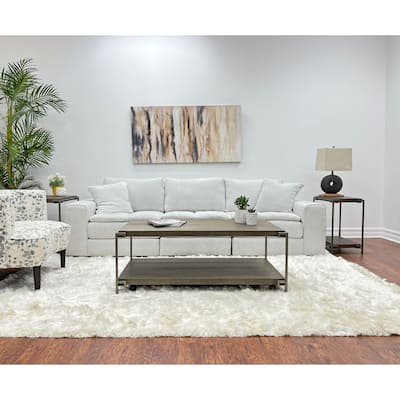 Modern Rectangular 3-piece Table Set with Coffee Table and 2 Chairside Tables for Living Room