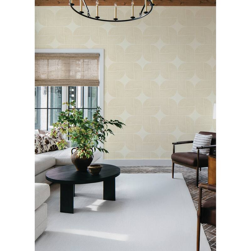 A-Street Prints Savoye Wheat Spiral Arches Wallpaper