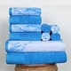 preview thumbnail 39 of 54, Superior Cotton Quick-Drying Solid and Marble 10 Piece Towel Set Blue
