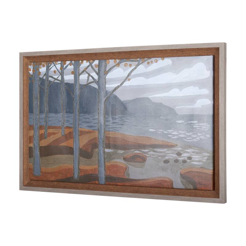 Gray Day (48.5 x 29.5) Framed Canvas Art Print