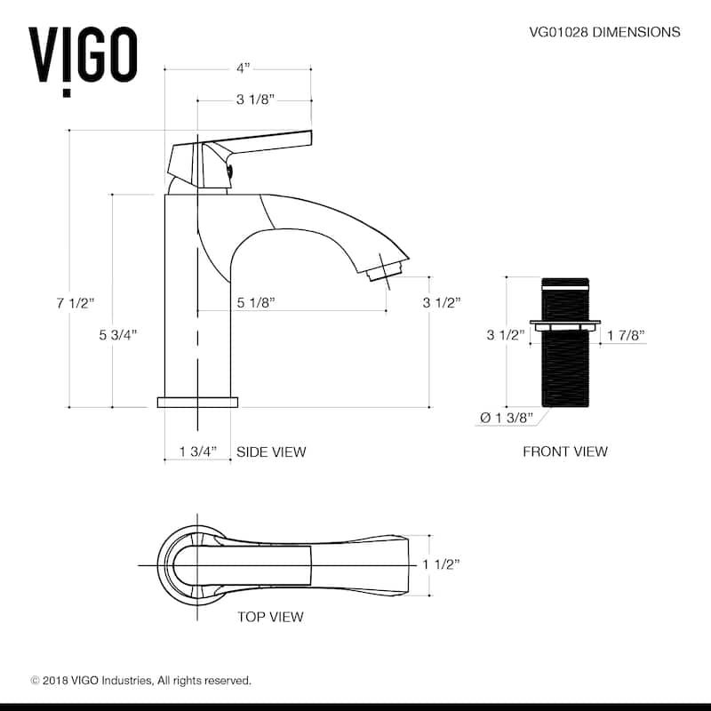 VIGO Penela Single Hole Bathroom Faucet