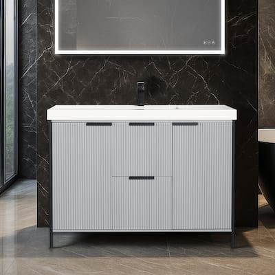 Blossom 48" Freestanding Bathroom Vanity with Sink, Soft-Close Drawers