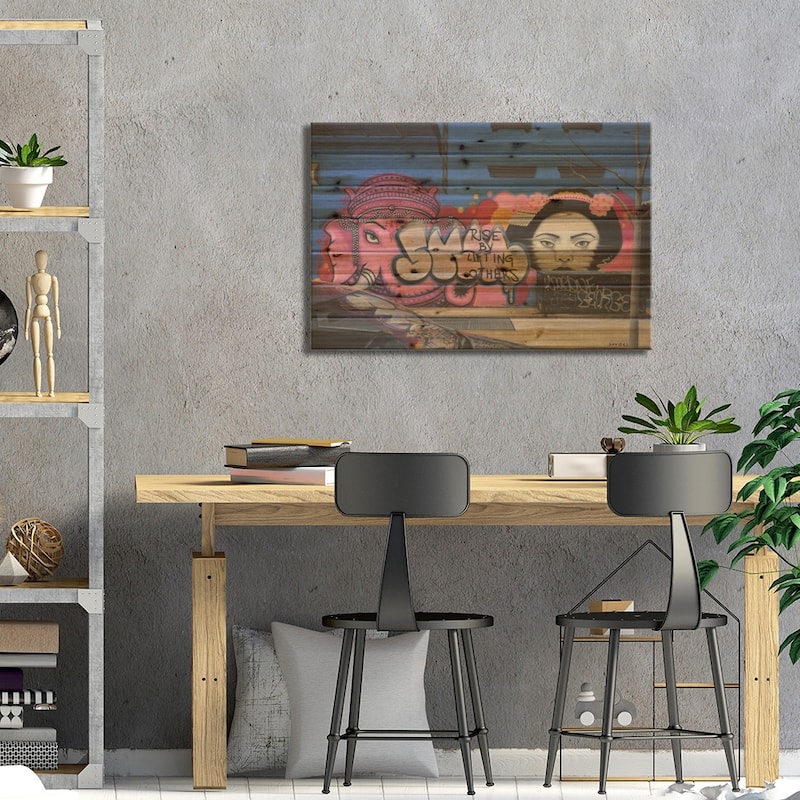 Rise By Lifting Others Print On Wood by Nick Savides - Multi-Color