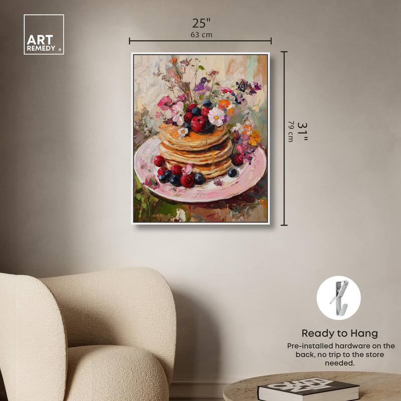 Raspberry Pancakes II Canvas by Art Remedy