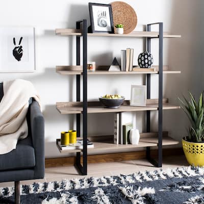 SAFAVIEH Joanna Light Brown/ Black Etagere - 47.3' x 12.6' x 55'