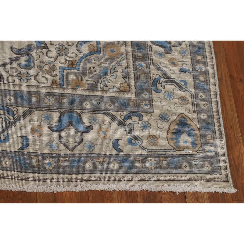 Traditional Tabriz Persian Vintage Rug Handmade Wool Carpet - 6'5" x 9'3"